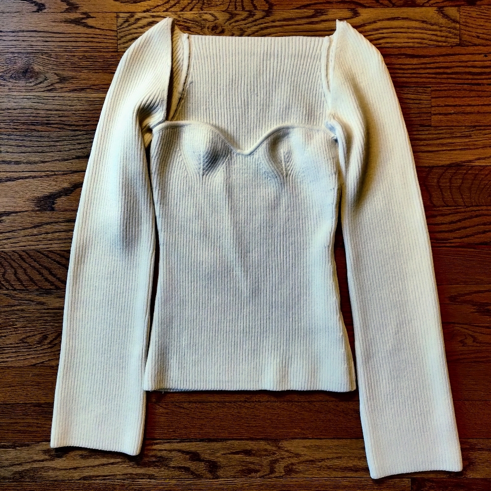 Pixie Market ivory white sweater!